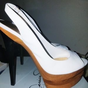 Jessica Simpson White Stiletto